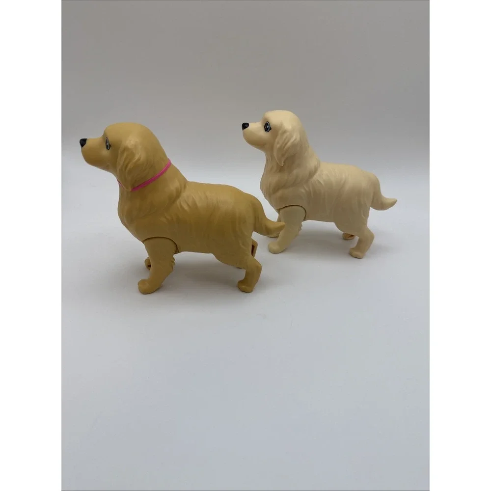 2016 Mattel Barbie Newborn Pups Two Golden Retriever Dog Mom Mother Pregnant Dog